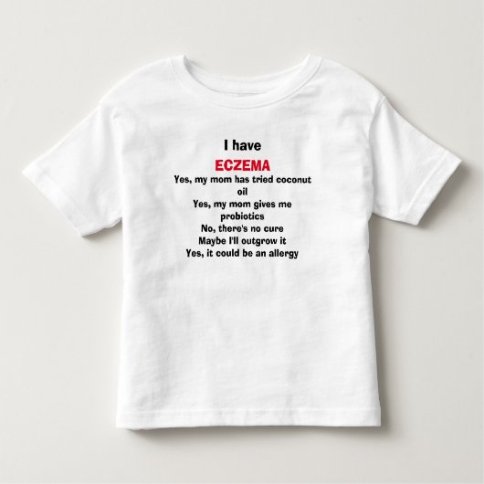 Vragen over de brandende wonden van Eczema, beantw Kinder Shirts (Voorkant)