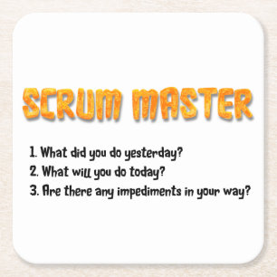 Vragen over Master Sprint Scrum Kartonnen Onderzetters