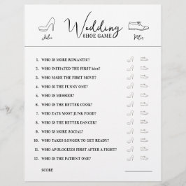 Vragen over weduwhoe-spel Papier zwart-wit