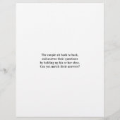 Vragen over weduwhoe-spel Papier zwart-wit (Achterkant)