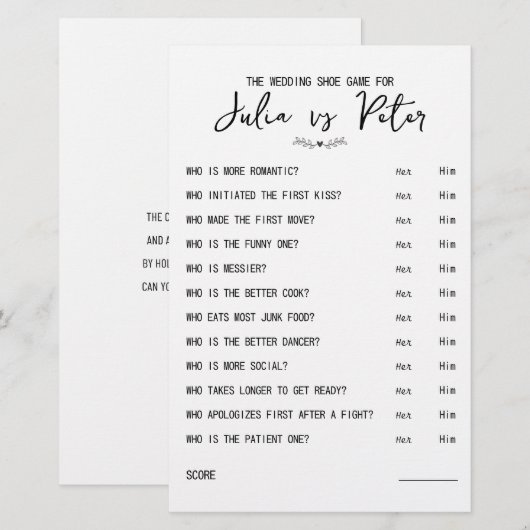 Vragen over weduwhoe-spel Papier zwart-wit (Voorkant / Achterkant)