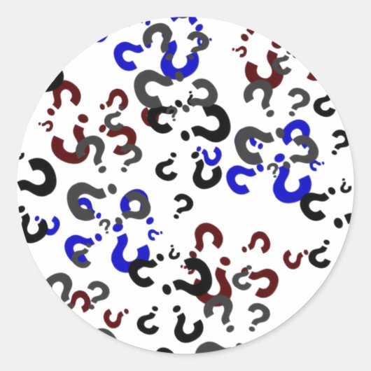 Vragen Ronde Sticker (Voorkant)