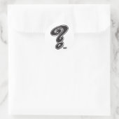 Vragen Ronde Sticker (Tas)