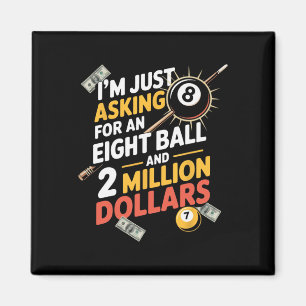 Vragen voor acht bal biljart speler sport spel magneet