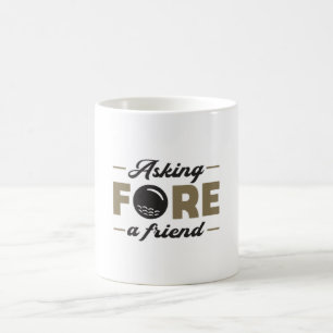 Vragen voor een vriend golf golfen grappig cadeau  koffiemok