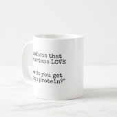 Vragen waarvan vegetariërs houden - Eiwit Koffiemok (Voorkant links)