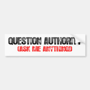 Vragenautoriteit Bumpersticker
