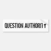 VRAGENAUTORITEIT BUMPERSTICKER (Voorkant)