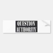 Vragenautoriteit Bumpersticker (Voorkant)