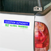 Vragenautoriteit niet belast met de opwarming van  bumpersticker (Op Truck)