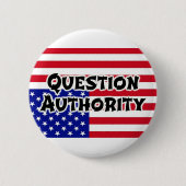 Vragenautoriteit Ronde Button 5,7 Cm (Voorkant)