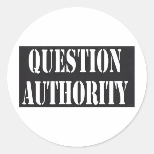 Vragenautoriteit Ronde Sticker