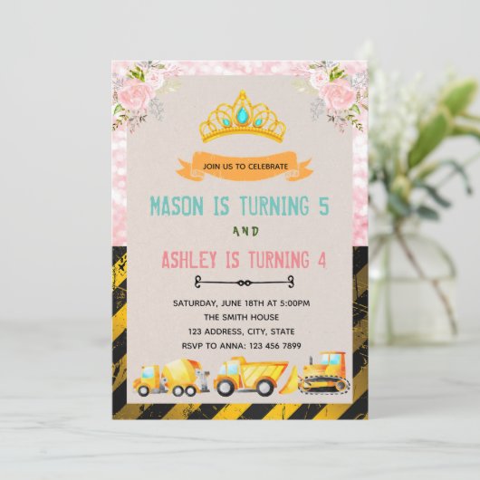 Vragendag- en tiarasverjaardagsfeestdag kaart (Staand voorkant)