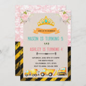 Vragendag- en tiarasverjaardagsfeestdag kaart (Voorkant / Achterkant)