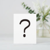 Vragenkeurmerk? Zwart Rood Briefkaart (Staand voorkant)