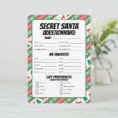 Vragenlijst voor Kerstman Cadeau Feestdagenkaart (Staand voorkant)