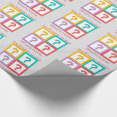 Vragenlijsten in vierkantjes, wie weet? cadeaupapier (Hoek)