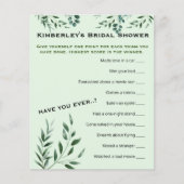 Vragenlijsten voor Baby shower (Voorkant)