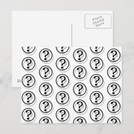 Vragenmerken Briefkaart (Voorkant / Achterkant)