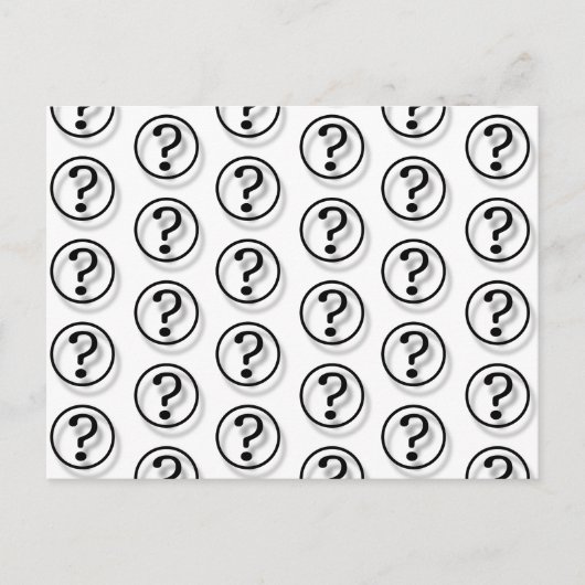 Vragenmerken Briefkaart (Voorkant)