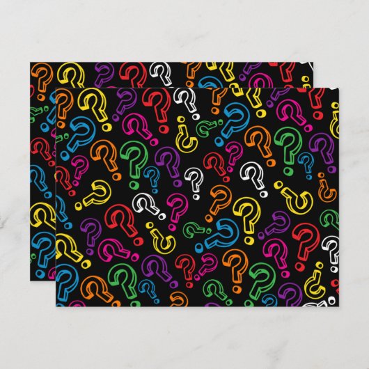 Vragenmerken Kaart (Voorkant / Achterkant)