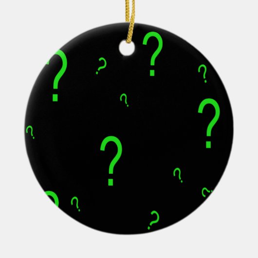 Vragenmerken Keramisch Ornament (Voorkant)