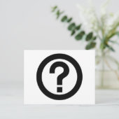 Vragenmerkteken Briefkaart (Staand voorkant)