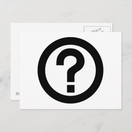 Vragenmerkteken Briefkaart (Voorkant / Achterkant)