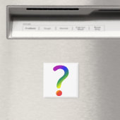 Vragenmerkteken regenboog magneet (Insitu (Vaatwasser))