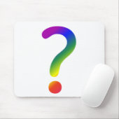 Vragenmerkteken regenboog muismat (Met muis)