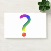 Vragenmerkteken regenboog na de opmerking post-it® notes (Kantoor)