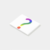 Vragenmerkteken regenboog post-it® notes (Schuin)