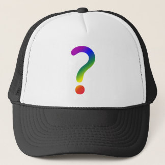 Vragenmerkteken regenboog trucker pet