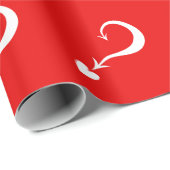 Vragenmerkverpakkingspapier | Rode of aangepaste k Cadeaupapier (Rol Hoek)