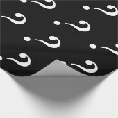 Vragenmerkverpakkingspapier | Zwart of aangepast Cadeaupapier (Hoek)