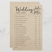 Vragenpapier voor weduwschapsspelen (Voorkant / Achterkant)