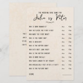 Vragenpapier voor weduwschapsspelen (Voorkant / Achterkant)