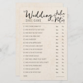 Vragenpapier voor weduwschapsspelen Rustisch (Voorkant / Achterkant)