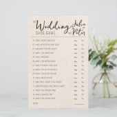 Vragenpapier voor weduwschapsspelen Rustisch (Staand voorkant)