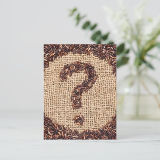 Vragenstempel Briefkaart (Staand voorkant)