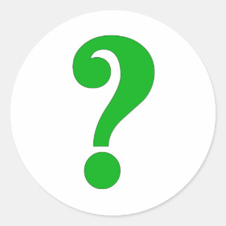 Vragenstempel Ronde Sticker