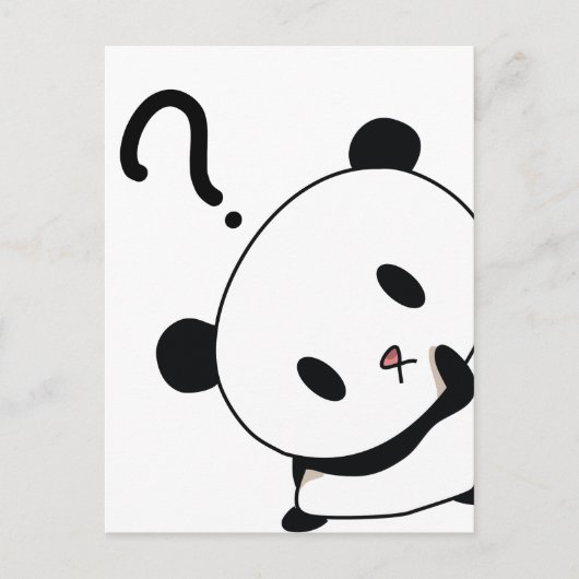 vragenuur panda briefkaart (Voorkant)
