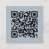 Vragenwebsite QR-code minimalistisch blauw grijs R Informatiekaartje (Achterkant)