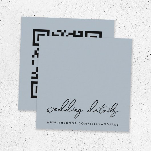 Vragenwebsite QR-code minimalistisch blauw grijs R Informatiekaartje