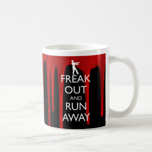 VREAK UIT EN RUN AWAY zombies Koffiemok