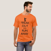 VREAK UIT EN RUN AWAY zombies T-shirt (Voorkant volledig)
