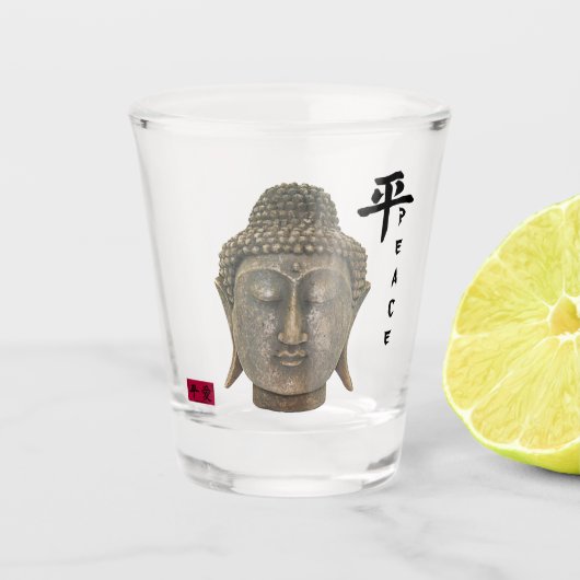 Vrede 1 shot glas (Voorkant)