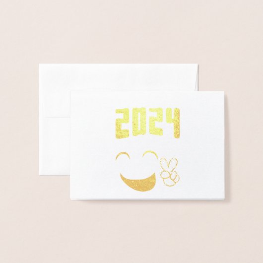 Vrede 2024 Liefde Folie Kaarten (Voorkant met envelop)