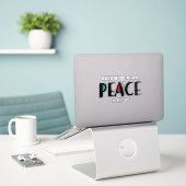 Vrede 2 sticker (Laptop op bureau)