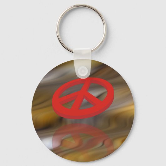 Vrede 3D / reflectie Sleutelhanger (Voorkant)